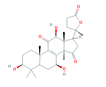3β,7β,12β-三羟基-11,15-二羰基-羊毛甾烷-8-烯-24→20内酯